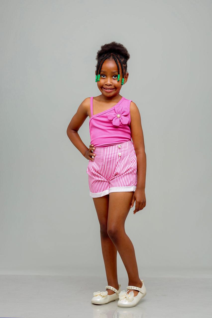 Stripped sweetheart set